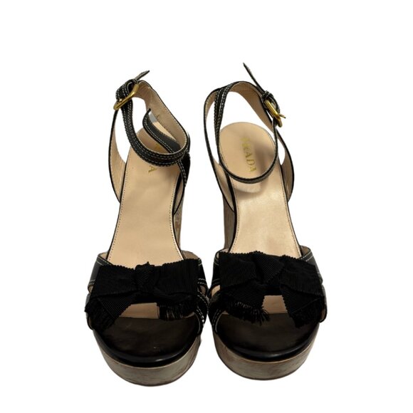 Prada Block Open-Toe Heels - Picture 2 of 9